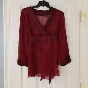 Sheer Burgundy Top